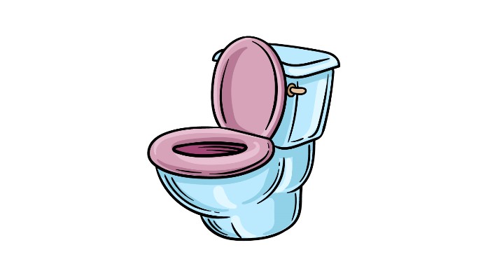 How to draw a toilet